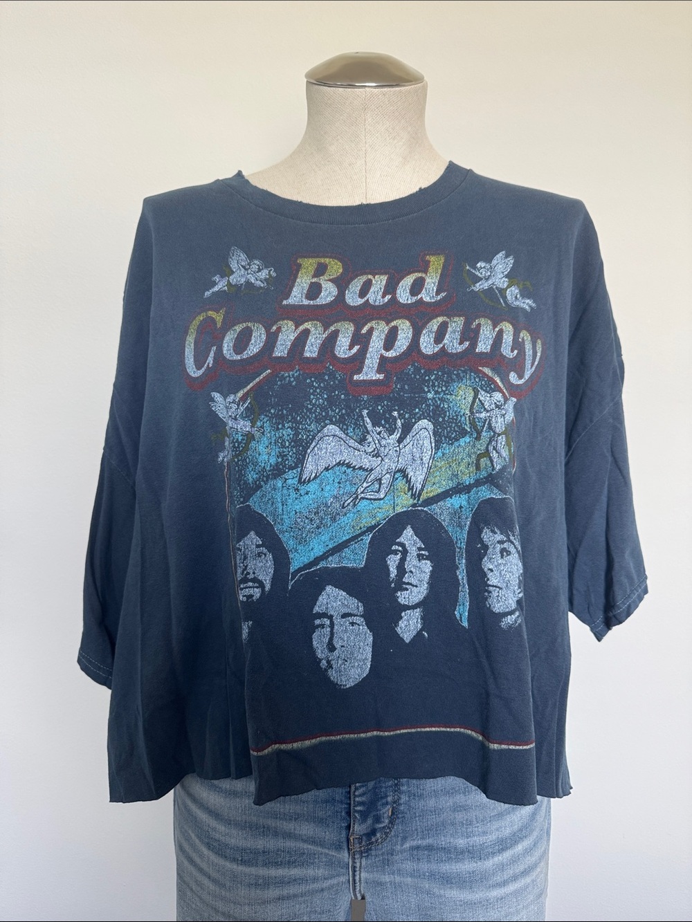 Bad Company Vintage-Style Band Tee - Navy Graphic